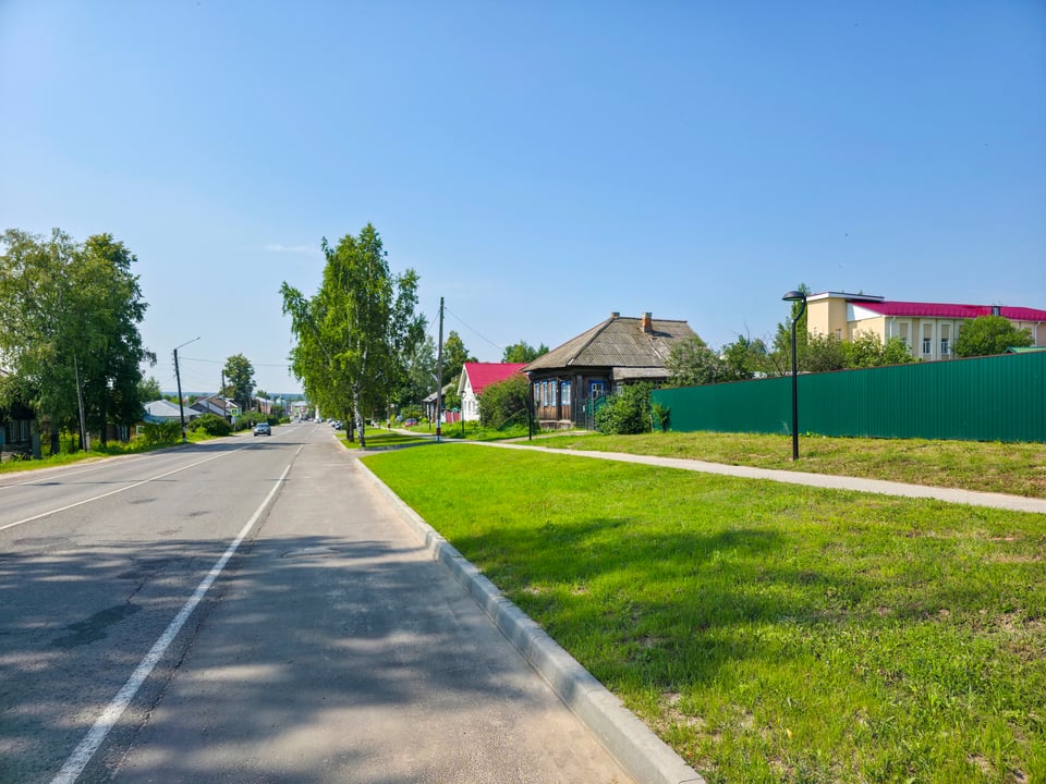 Благоустройство обочины дороги на ул.Ленина в городе Урень